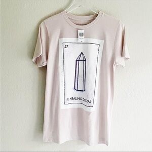 MILLENNIAL LOTERIA Crystal Pink Tee NWT Size Small
